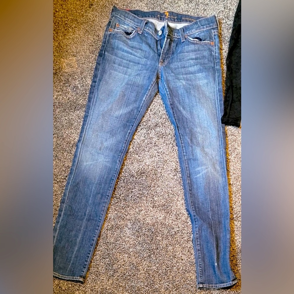 7 For All Mankind (Seven) Women's Roxanne Blue Jeans, Size 28